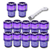 Satz von 12 Hepa-Filtern kompatibel mit V11 V12 V15 mit Reinigungsbürste