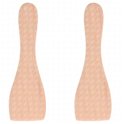 Lot de 2 pelles en bois pour Poêlon, spatules raclette 