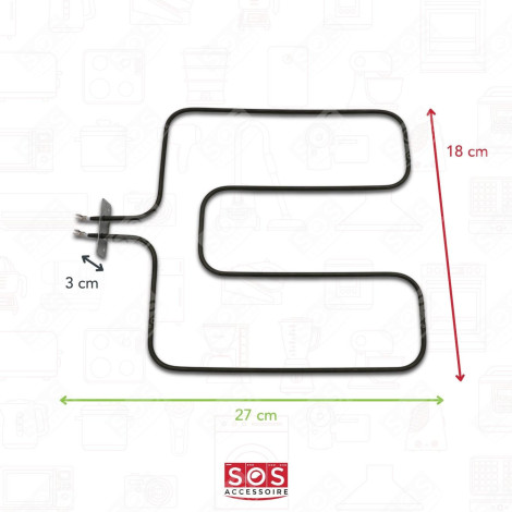 HEIZELEMENT UNTERHITZE 1200 W BACKOFEN, KÜCHENHERD - 262900061, 262900099
