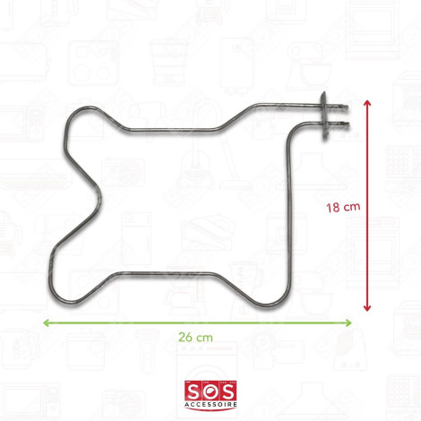 HEIZELEMENT UNTERHITZE 1300 W BACKOFEN, KÜCHENHERD - 95X1210, CA50042A9