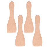 Lot de 4 pelles en bois pour Poêlon, spatules raclette 