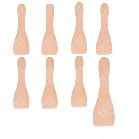 LOT DE 8 PELLES EN BOIS POUR POÊLON, SPATULES RACLETTE  RACLETTE, TISCHGRILL, WOK - AS306003