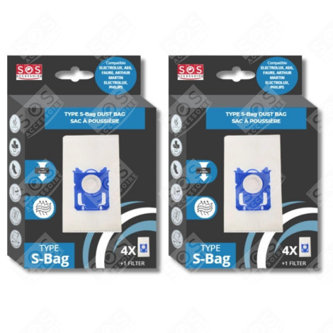 2ER SET MIT 4 TASCHEN VOM TYP S-BAG STAUBSAUGER - 9001684589