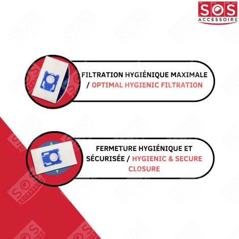 SATZ VON 5 PAKETEN MIT 4 BEUTELN TYP S-BAG STAUBSAUGER - 9001684589