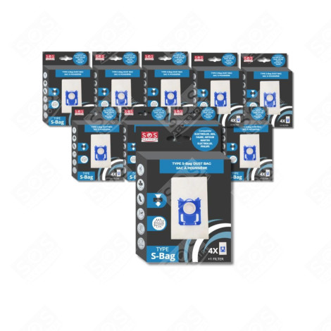 SET VON 10 SCHACHTELN MIT 4 BEUTELN TYPE S-BAG STAUBSAUGER - 9001684589