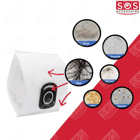 SATZ VON 12 PACKUNGEN MIT 4 BEUTELN + 1 FILTER HYGIENE+ STAUBSAUGER - ZR200520