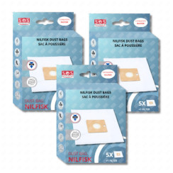 Set von 3 Boxen mit je 5 Beuteln und 1 Vorfilter COUPE/COMPACT/GO/FORCE