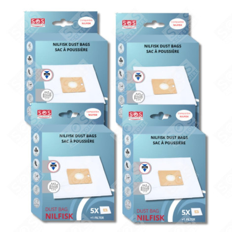 SATZ VON 4 BOXEN MIT 5 BEUTELN UND 1 VORFILTER COUPE/COMPACT/GO/FORCE STAUBSAUGER - 78602600, 22422400