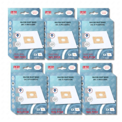 Satz von 6 Packungen mit 5 Beuteln und 1 Vorfilter COUPE/COMPACT/GO/FORCE