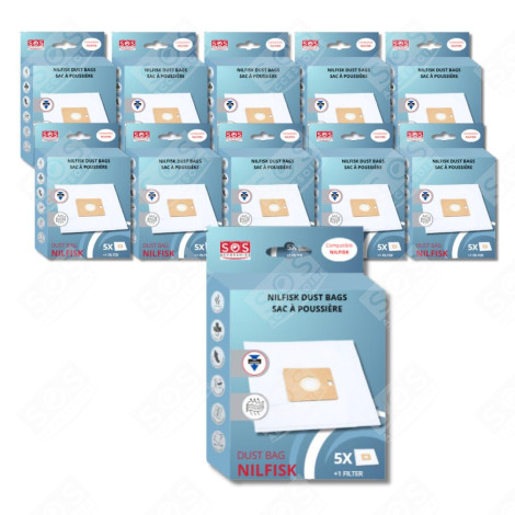 SATZ MIT 11 KARTONS MIT 5 BEUTELN UND 1 VORFILTER COUPE/COMPACT/GO/FORCE STAUBSAUGER - 78602600, 22422400