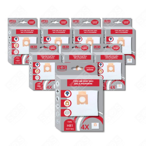SATZ MIT 8 KARTONS À 4 MIKROFASERSÄCKE H81 STAUBSAUGER - 35601865