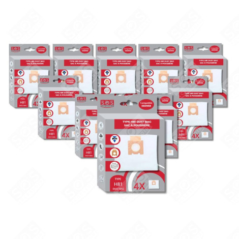 SATZ VON 10 PAKETEN MIT 4 MIKROFASERSÄCKEN H81 STAUBSAUGER - 35601865