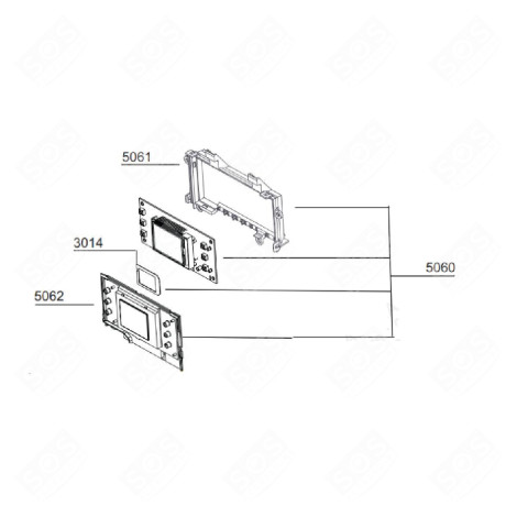 CARTE ÉLECTRONIQUE, MODULES D'AFFICHAGE GESCHIRRSPÜLER, SPÜLMASCHINE - 1755800129