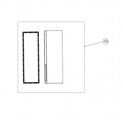 Tür mit Dichtung (Kühlschrankteil)