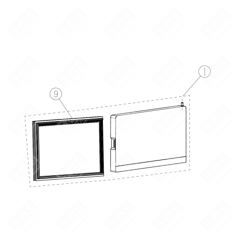 JOINT DE PORTE RÉFRIGÉRATEUR (REPÈRE 5) KÜHLSCHRANK, GEFRIERSCHRANK - HK1953154