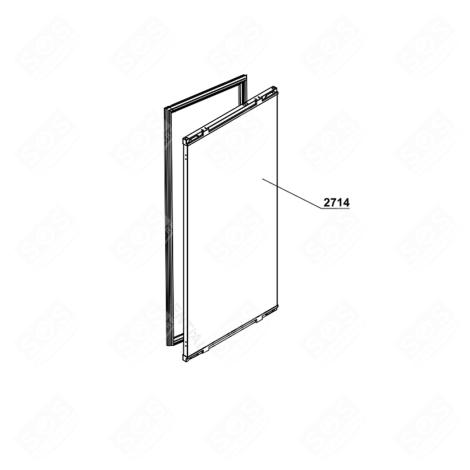 TÜR (KÜHLSCHRANKTEIL KENNZEICHEN 2714) ORIGINAL KÜHLSCHRANK, GEFRIERSCHRANK - 4664690100, C00899092