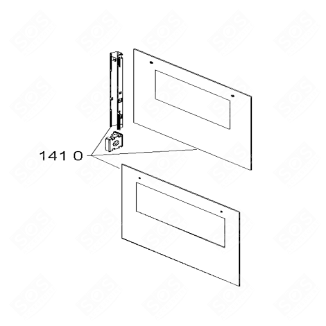 OFENSCHEIBE BACKOFEN, KÜCHENHERD - 480121100532