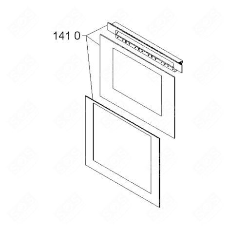 OFENSCHEIBE BACKOFEN, KÜCHENHERD - 480121103343