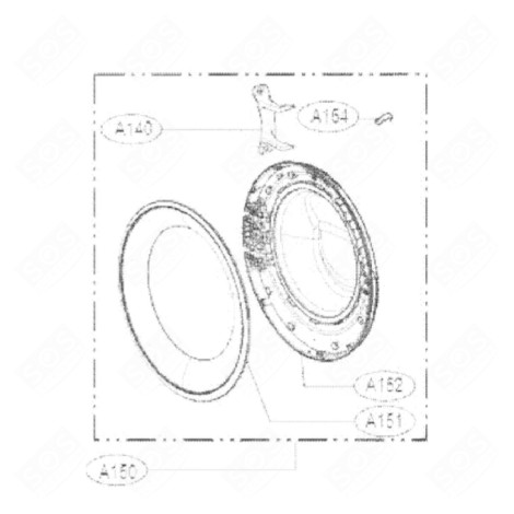 KOMPLETTES BULLAUGE (REFERENZ A150) WASCHMASCHINE - ADC74625729, ADC74745506