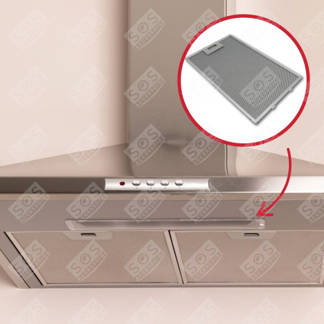 FILTRE MÉTAL ANTI GRAISSES (38 DUNSTABZUGSHAUBE - C00139286, 482000029427
