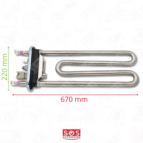 HEIZWIDERSTAND 1750 W WASCHMASCHINE - 1326475009, 3792301206 