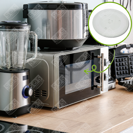 DREHTELLER AUS GLAS 34 CM MIKROWELLE, MIKROWELLENHERD - DE74-20016A, DE74-20016B