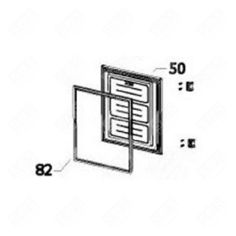 TÜRDICHTUNG (GEFRIERTEIL, KENNZEICHEN 82) KÜHLSCHRANK, GEFRIERSCHRANK - 49118453