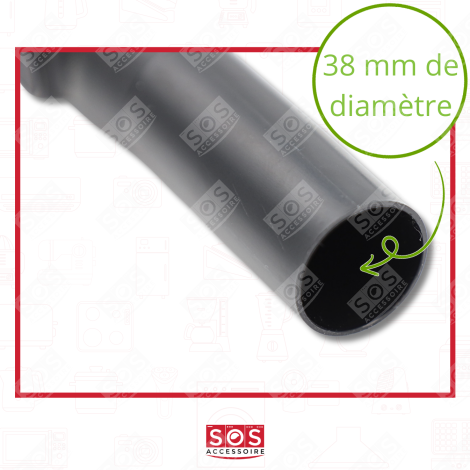 SCHLAUCH GRAU KOMPLETT EVA KONISCH 32/38 MM