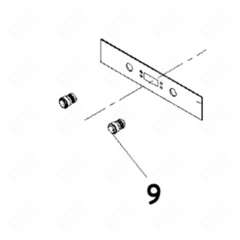 EINZELNER STEUERKNOPF (KENNZEICHEN 9) BACKOFEN, KÜCHENHERD - 34050495, 12171100000775