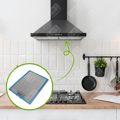 FETT-FILTERMETALL 265X359X9MM DUNSTABZUGSHAUBE - 00703451