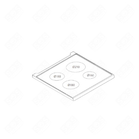 GLASKERAMIK-OBERFLÄCHE BACKOFEN, KÜCHENHERD - AS0066757