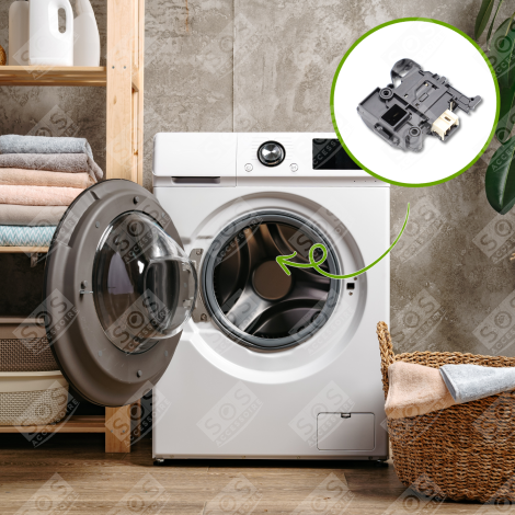 SÉCURITÉ DE PORTE, FERMETURE,  WASCHMASCHINE - 0024000128A, 0024000128D