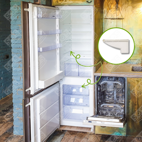 FLASCHENFACH (RECHTS) HALTERUNG KÜHLSCHRANK, GEFRIERSCHRANK - 7430208