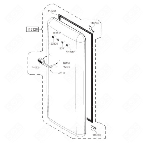 TÜR KÜHLSCHRANK, GEFRIERSCHRANK - 696139843
