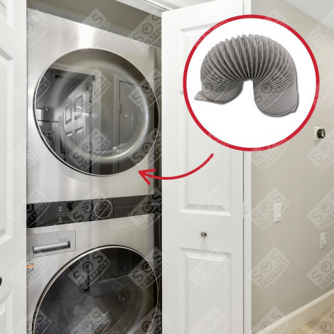 ABLUFTKANAL AUS PVC LÄNGE 2 M DURCHM. 102 MM WÄSCHETROCKNER - 484000008556, AV13101