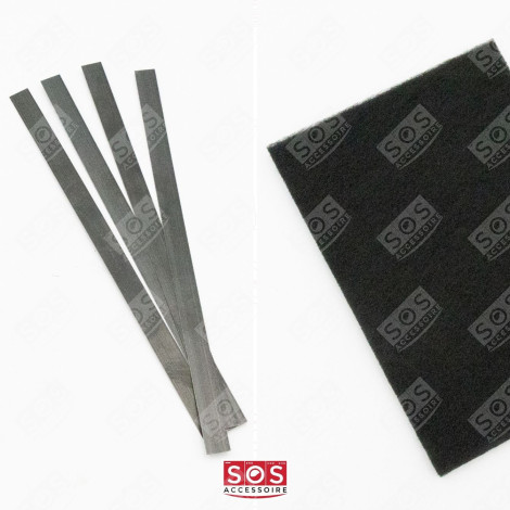 SET MIT 2 KOHLEFILTERN (MIT BEFESTIGUNGSSTIFTEN) DUNSTABZUGSHAUBE - 74X4121