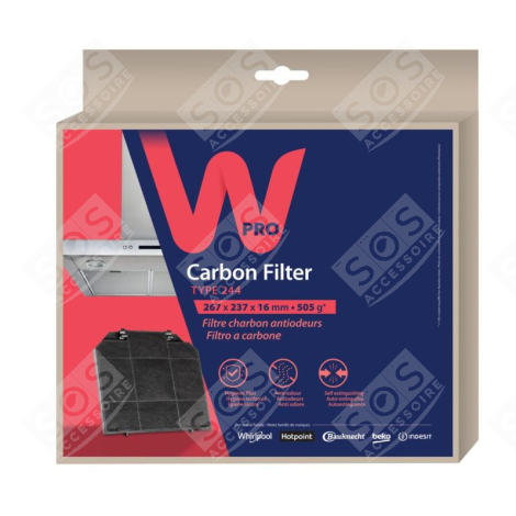 KOHLEFILTER TYP 160 AMC244 ORIGINAL DUNSTABZUGSHAUBE - C00384658, 484000008776