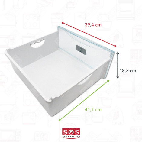 SCHUBLADE OHNE SIEBDRUCK 411X394X183 MM KÜHLSCHRANK, GEFRIERSCHRANK - 9791849
