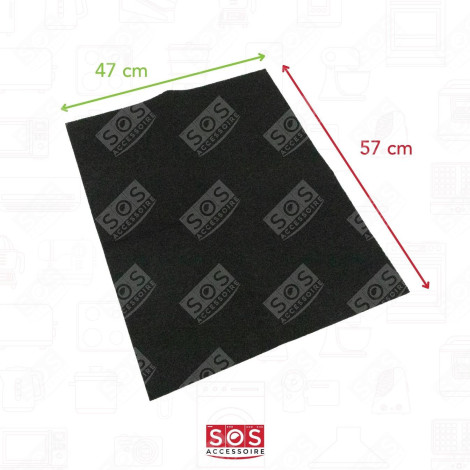 UNIVERSALFILTER MIT AKTIVKOHLE 57X47CM DUNSTABZUGSHAUBE - FK021