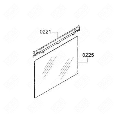 VITRE INTERMÉDIAIRE D'ORIGINE BACKOFEN, KÜCHENHERD - 00772023