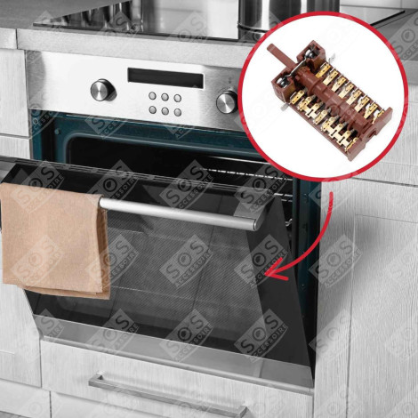 OFENSCHALTER 8 STELLUNGEN BACKOFEN, KÜCHENHERD - DG34-00008A