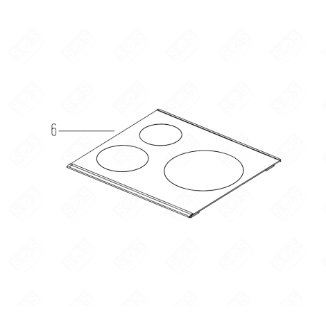 DESSUS VITROCÉRAMIQUE KOCHPLATTEN, HERDPLATTEN, KOCHFELD - 4490262128, C00907669
