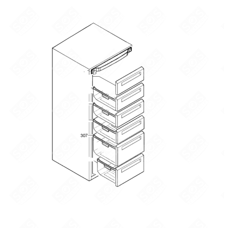 TIROIR MAXI (PARTIE CONGÉLATEUR) KÜHLSCHRANK, GEFRIERSCHRANK - 2425373269