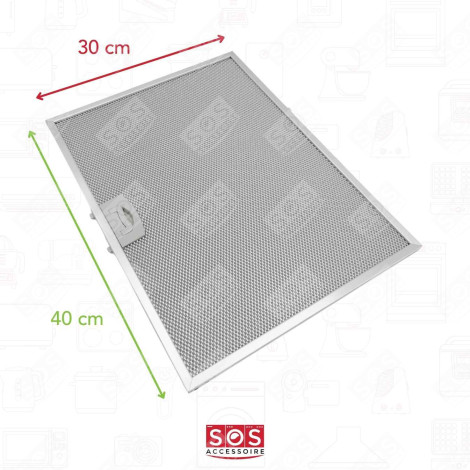 FILTRE MÉTAL (X1) 400X300MM DUNSTABZUGSHAUBE - C00274187