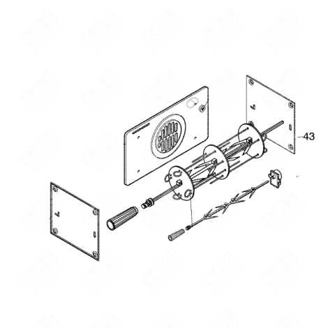 PANNEAU LATÉRAL GAUCHE (REPÈRE 043) BACKOFEN, KÜCHENHERD - C00193994