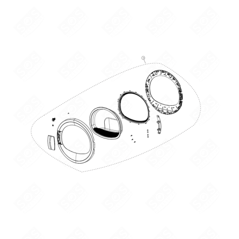 PORTE COMPLÈTE (REPÈRE  10) WÄSCHETROCKNER - 2986230200, C00924864