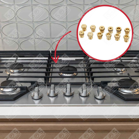 DÜSEN-SET FÜR ERDGAS + GASFLASCHEN BACKOFEN, KÜCHENHERD - C00114463