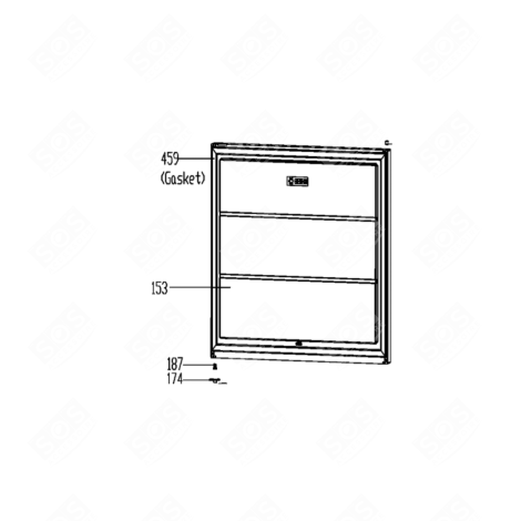 JOINT DE PORTE (PARTIE CONGÉLATEUR) REPÈRE  459 KÜHLSCHRANK, GEFRIERSCHRANK - C00623388, 488000623388