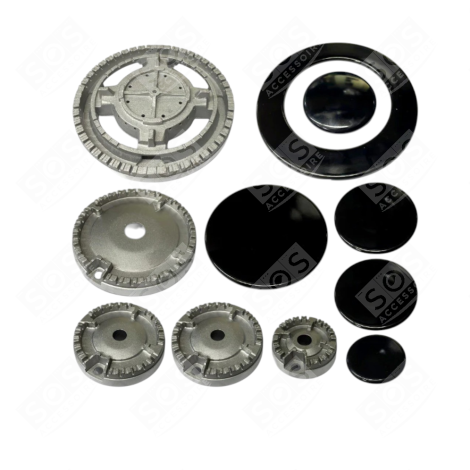 KIT DE BRÛLEURS ET DE CHAPEAUX DE BRÛLEUR BACKOFEN, KÜCHENHERD - 482000027872, C00091686