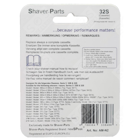 TÊTE DE RASOIR 32S RASIERAPPARAT, HAARSCHNEIDEMASCHINE - 81483732